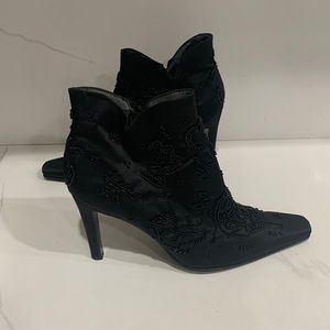 Enzo Angiolini Beaded Satin Boots